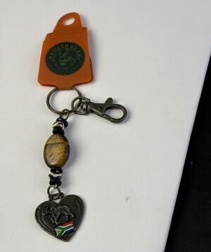 NEW CARD $45 KRUGER National Park South Africa VTG Elephant Tigerseye Keychain